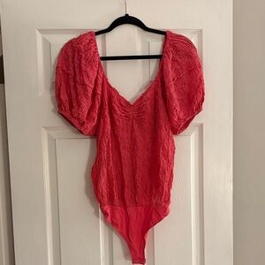Free People Intimately Sheer Textured Bodysuit